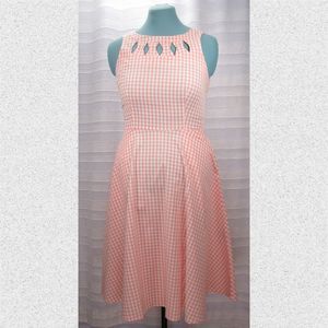 Voodoo Vixen Pink Gingham Midi Dress